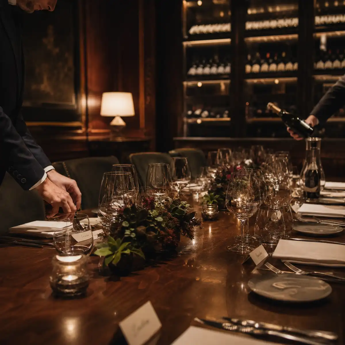 Intimate private dining setting at Orrery on Marylebone High Street, illustrating the elegant French occasion rooms available for private dining in Marylebone
