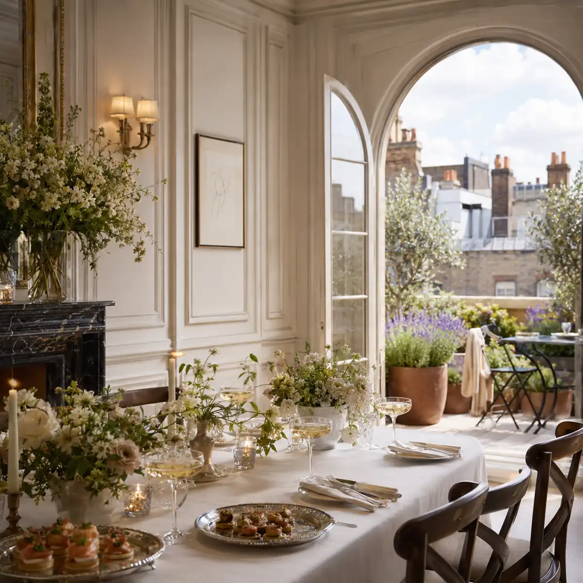 Candlelit lower ground floor of Trishna's Koliwada Room overlooking the wine cellar, one of the finest private dining rooms Marylebone has to offer