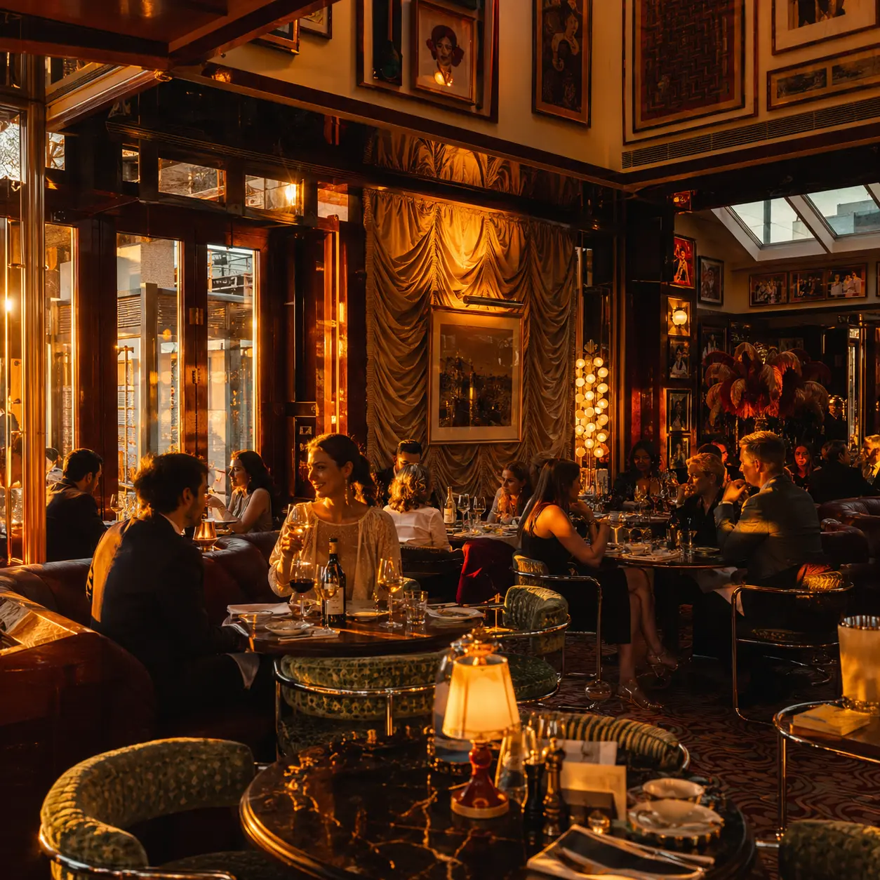 The dining room at Carlotta on Marylebone High Street