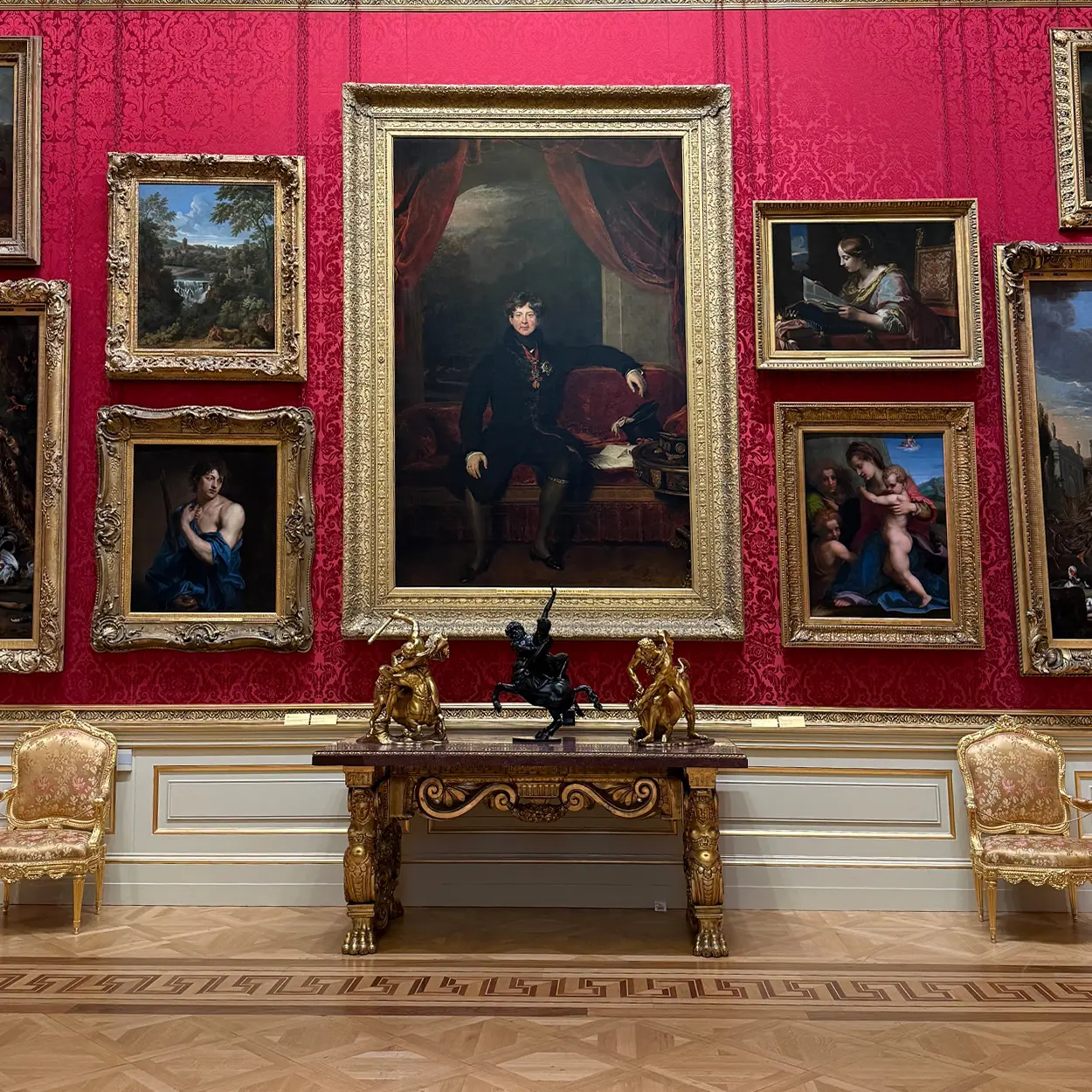 Contemporary artwork on display in a Marylebone gallery