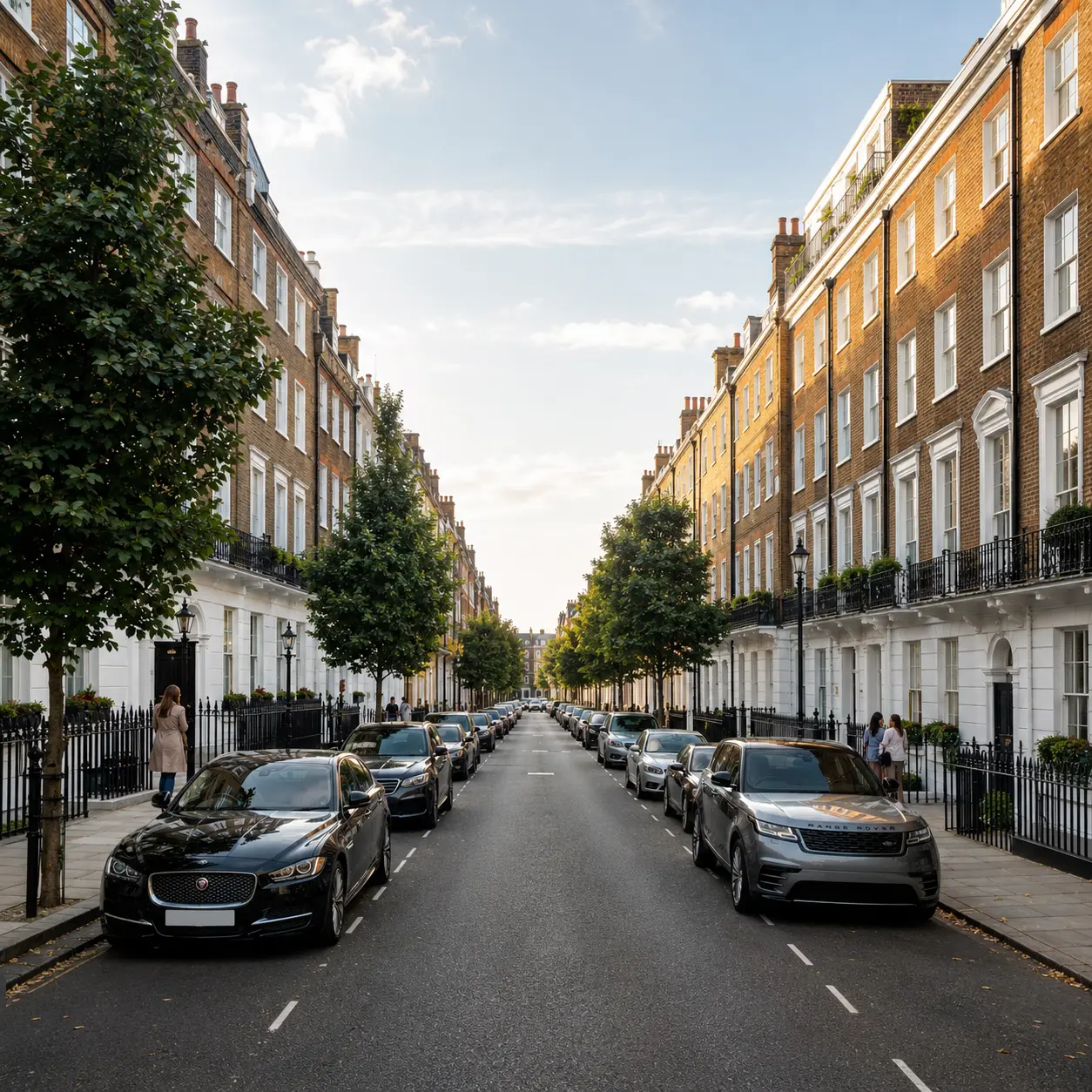 The Georgian frontage of Harley Street in Marylebone