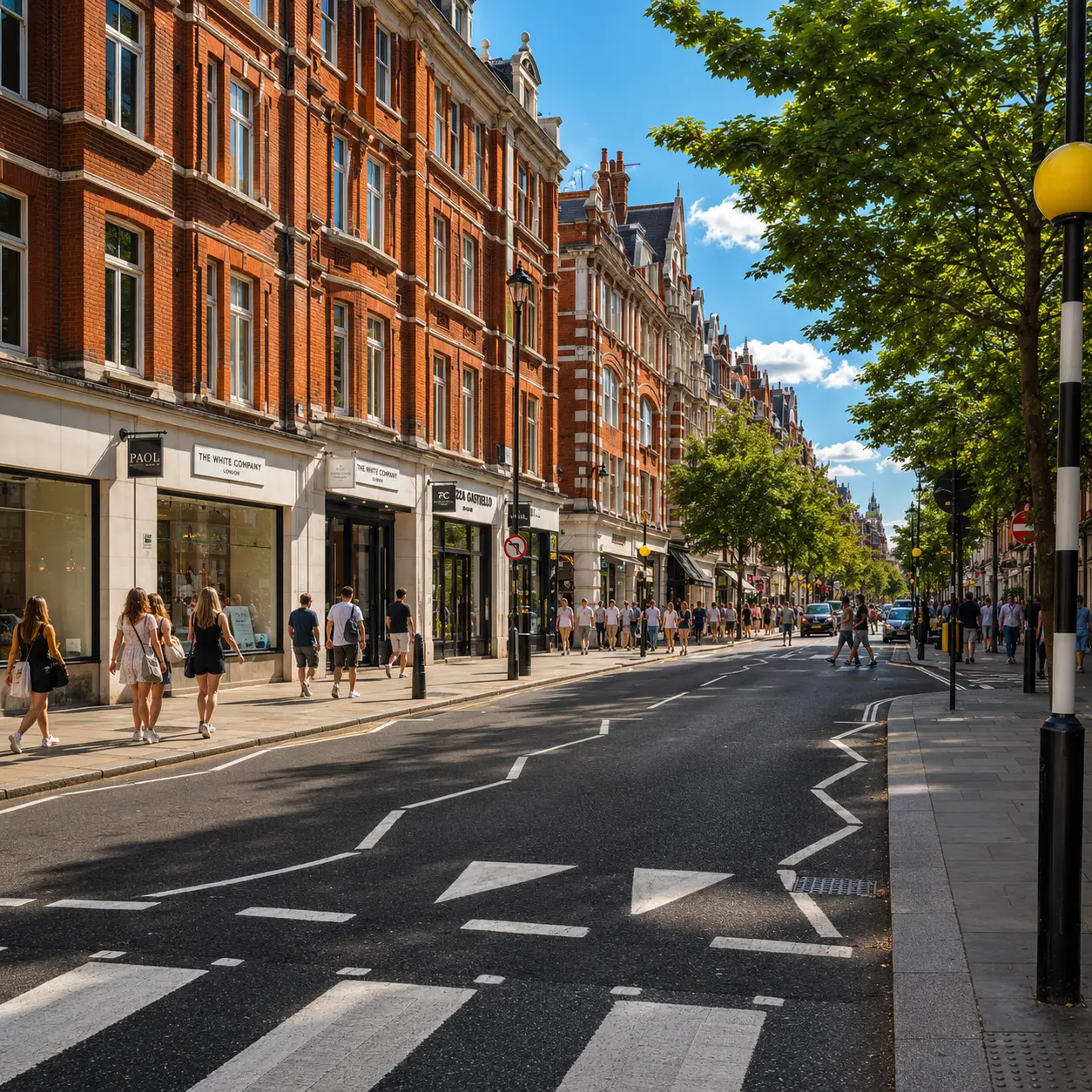 Georgian shopfronts on Marylebone High Street