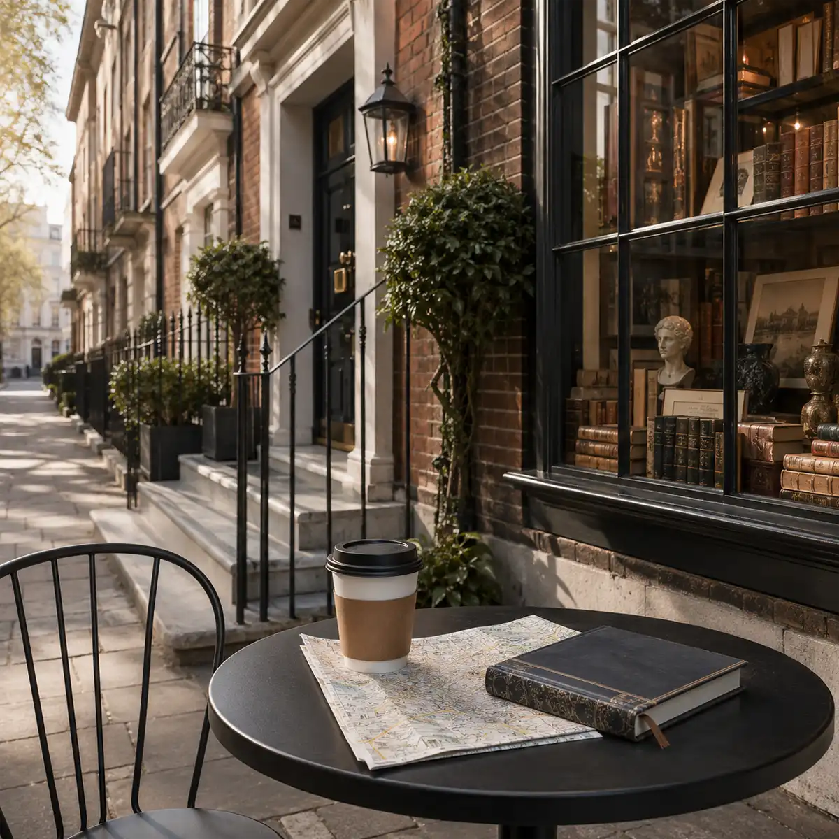 Marylebone High Street afternoon shopping Marylebone High Street boutique shopfronts on a bright afternoon, capturing the boutique shopping experience on a luxury day in Marylebone