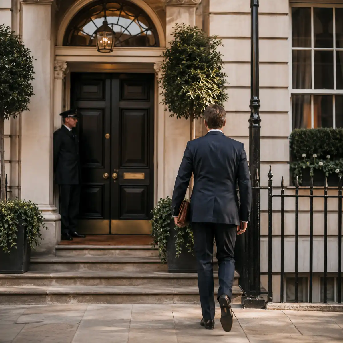 Home Grown private members club event space in Marylebone, set for a milestone dinner with Georgian townhouse interiors on Great Cumberland Place