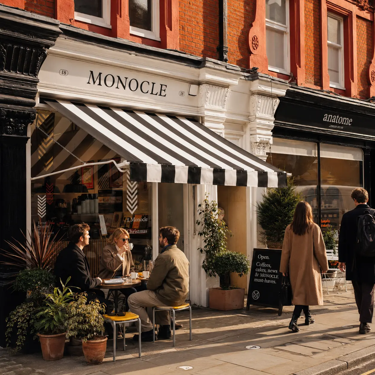 Coffee at The Monocle Cafe on Chiltern Street